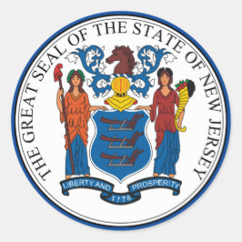 Sticker för new jersey-sätesrundan runt klistermärke