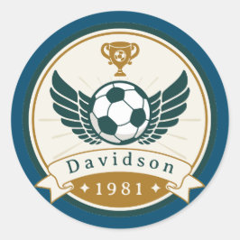 Sticker - Fotboll för fotboll - Personlig - Lägg t Runt Klistermärke