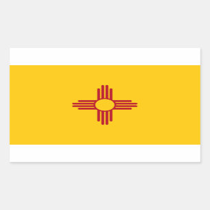 Sticker från New mexico Statlig flagga Rektangulärt Klistermärke