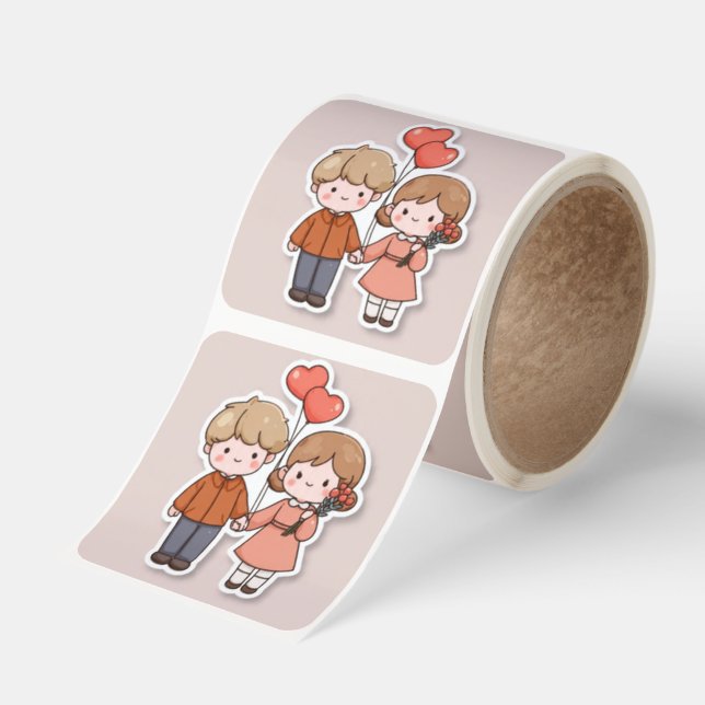 Sticker Fyrkantigt Klistermärke (Rulle)