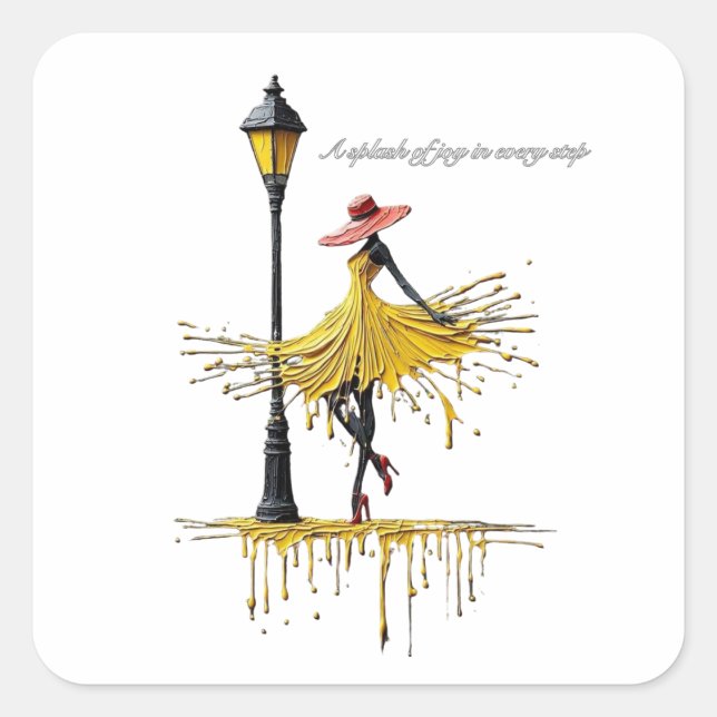 Sticker Fyrkantigt Klistermärke (Framsida)