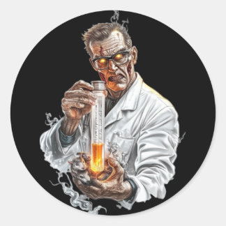 Sticker. Halloween. The Mad Scientist Runt Klistermärke