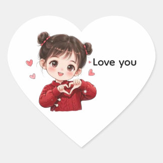 Sticker Hjärtformat Klistermärke