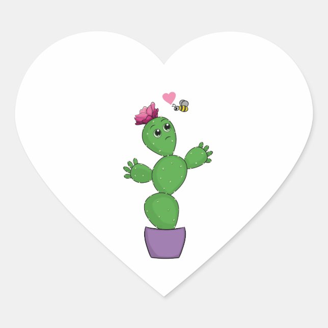 Sticker Hjärtformat Klistermärke (Framsida)