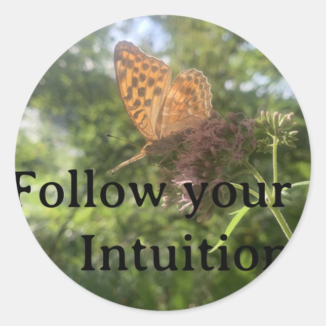 Sticker Intuition Runt Klistermärke (Framsida)