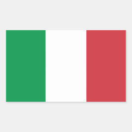 Sticker "Italiaanse vlag". Rektangulärt Klistermärke