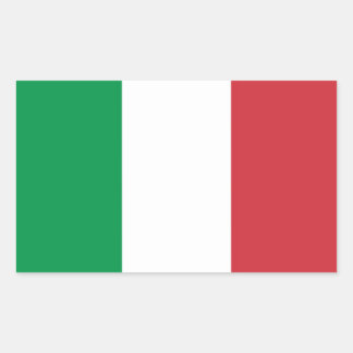 Sticker "Italiaanse vlag". Rektangulärt Klistermärke