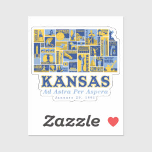 Sticker - Kansas: Ad Astra Per Aspera Klistermärken