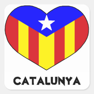 Sticker kärlek Catalan Stil Fyrkantigt Klistermärke