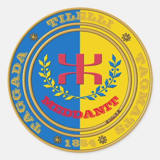 sticker laicite kabyle runt klistermärke (Framsida)