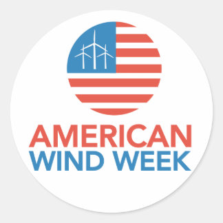Sticker lakan - American Vind Week Runt Klistermärke