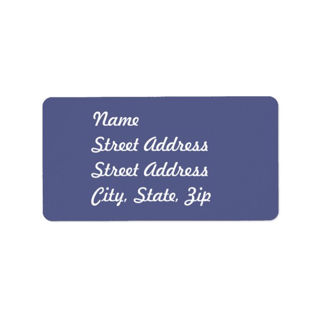 Sticker land Blue Adress Adressetikett (Framsidan)