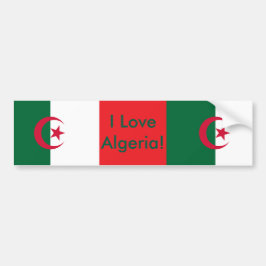 Sticker med Flagga Algeriet Bildekal