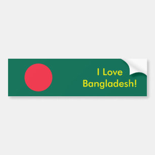 Sticker med Flagga av Bangladesh Bildekal