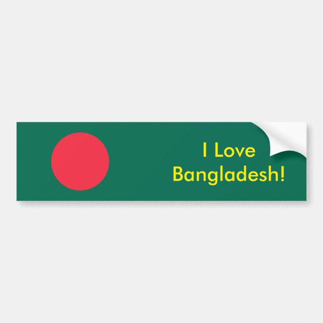 Sticker med Flagga av Bangladesh Bildekal (Framsidan)