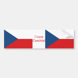 Sticker med Flagga av Czechia Bildekal