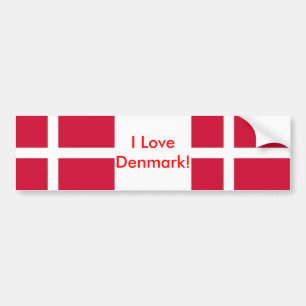 Sticker med Flagga av Danmark Bildekal
