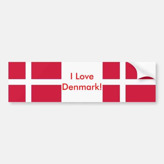 Sticker med Flagga av Danmark Bildekal (Framsidan)