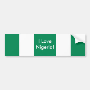 Sticker med Flagga av Nigeria Bildekal