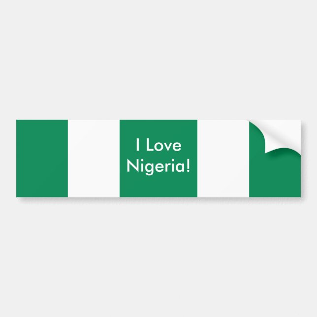 Sticker med Flagga av Nigeria Bildekal (Framsidan)