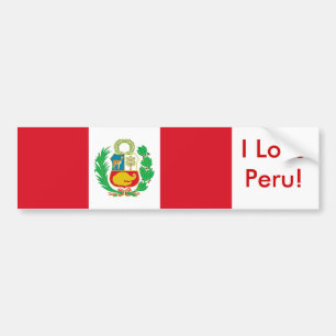Sticker med Flagga av Peru Bildekal