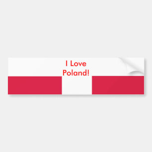 Sticker med Flagga av Polen Bildekal