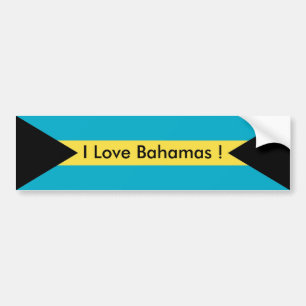Sticker med Flagga Bahamas Bildekal