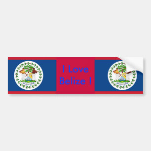 Sticker med Flagga Belize Bildekal