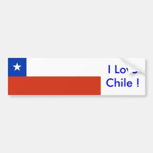 Sticker med Flagga Chile Bildekal