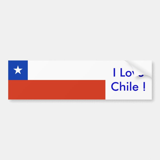 Sticker med Flagga Chile Bildekal (Framsidan)