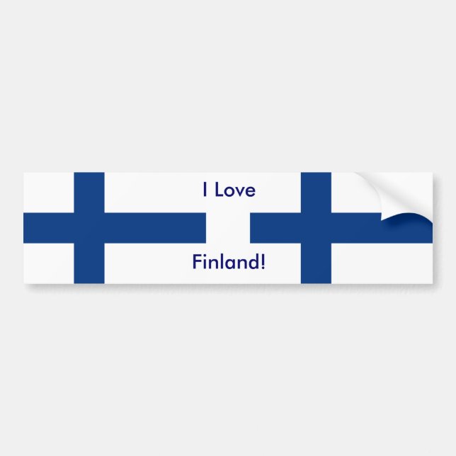 Sticker med Flagga från Finland Bildekal (Framsidan)