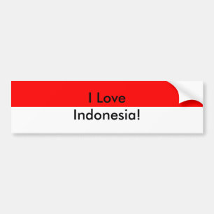 Sticker med Flagga från Indonesien Bildekal