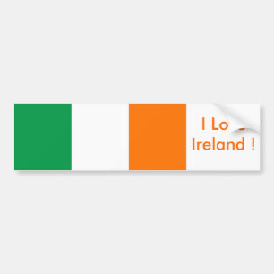 Sticker med Flagga från Irland Bildekal