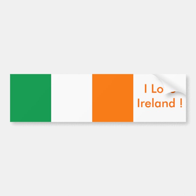 Sticker med Flagga från Irland Bildekal (Framsidan)