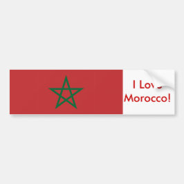 Sticker med Flagga från Marocko Bildekal
