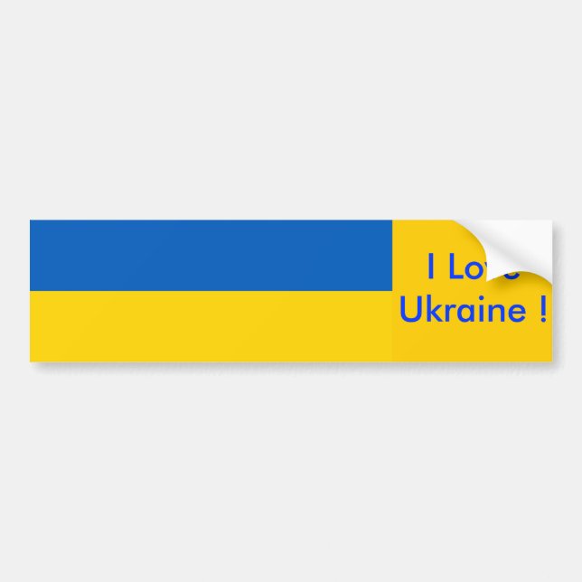 Sticker med Flagga från Ukraina Bildekal (Framsidan)