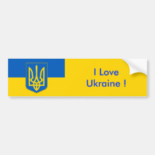 Sticker med Flagga från Ukraina Bildekal