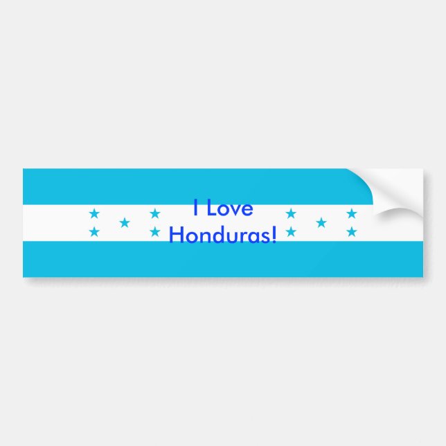 Sticker med Flagga Honduras Bildekal (Framsidan)