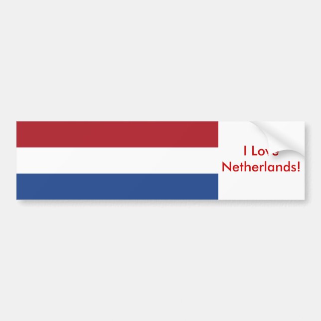 Sticker med Flagga Nederländerna Bildekal (Framsidan)
