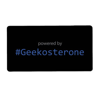 Sticker - Med #Geekosterone Fraktsedel