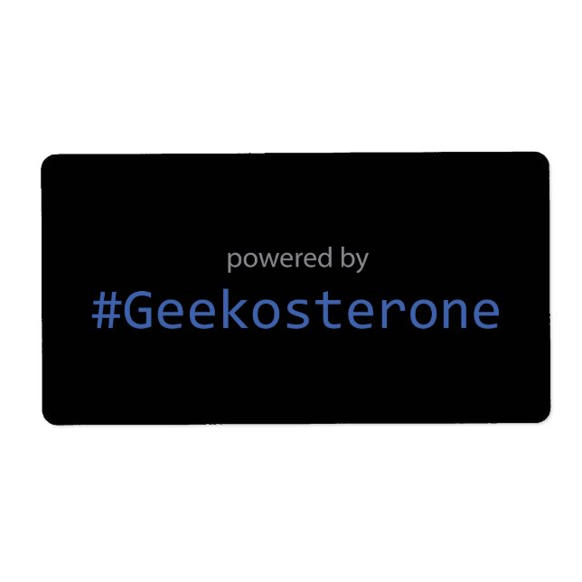Sticker - Med #Geekosterone Fraktsedel (Framsidan)