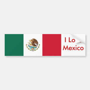 Sticker med Mexikos Flagga Bildekal