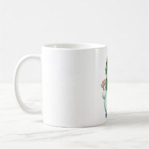 Sticker med söt Snögubbe Kaffemugg