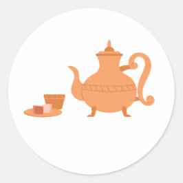 Sticker Moroccan Tea Runt Klistermärke