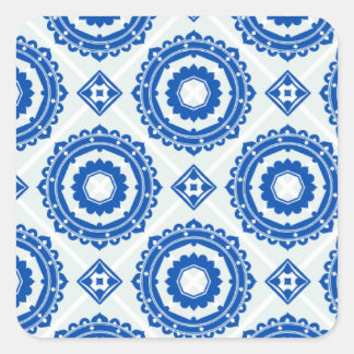 Sticker Moroccan Zelij* Ceramic Fyrkantigt Klistermärke