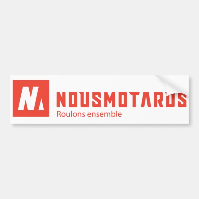 Sticker Nousmotards Rectangle Bildekal (Framsidan)