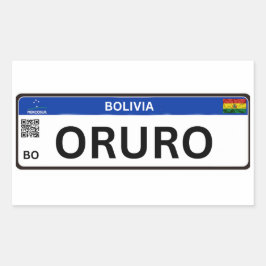Sticker Oruro mercosur Rektangulärt Klistermärke