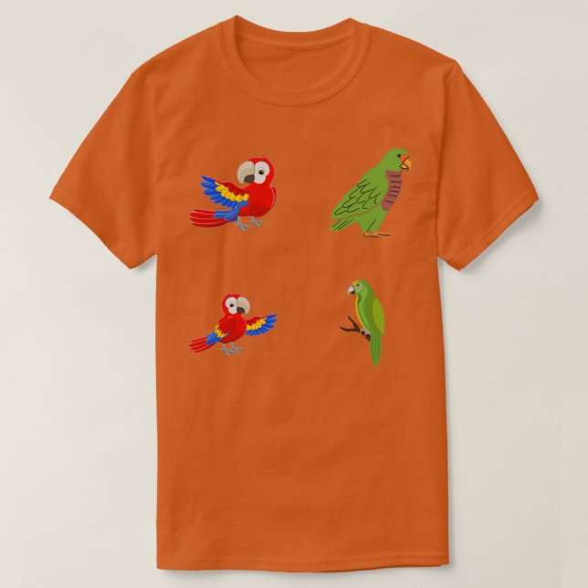 Sticker Pack Parrot 10 T Shirt (Design framsida)