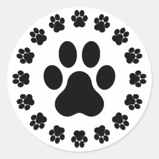 sticker paws runt klistermärke