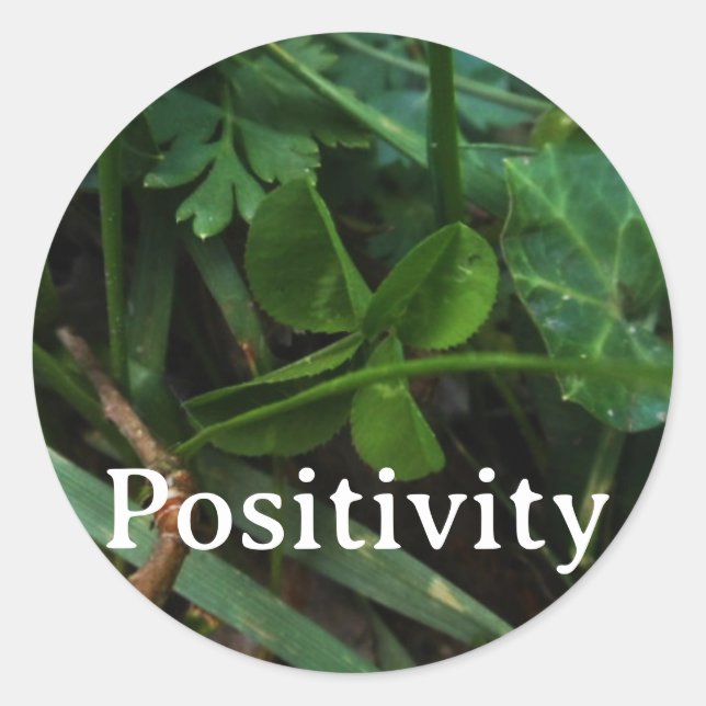 Sticker 'Positivity' Runt Klistermärke (Framsida)